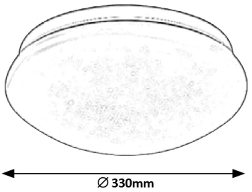 Rabalux LED prisadené stropné svietidlo Lucas 18W | 1140lm | 4000K | IP20 | 33cm - kruhové biele