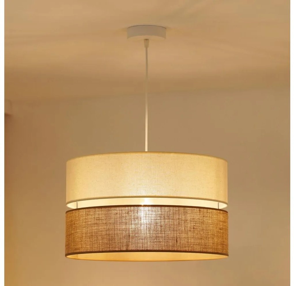 Brilagi - Luster na lanku ROYAL YUTE 1xE27/15W/230V pr. 40 cm béžová/krémová