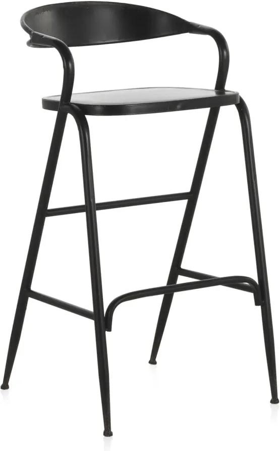 Čierna kovová stolička Geese Industrial Style