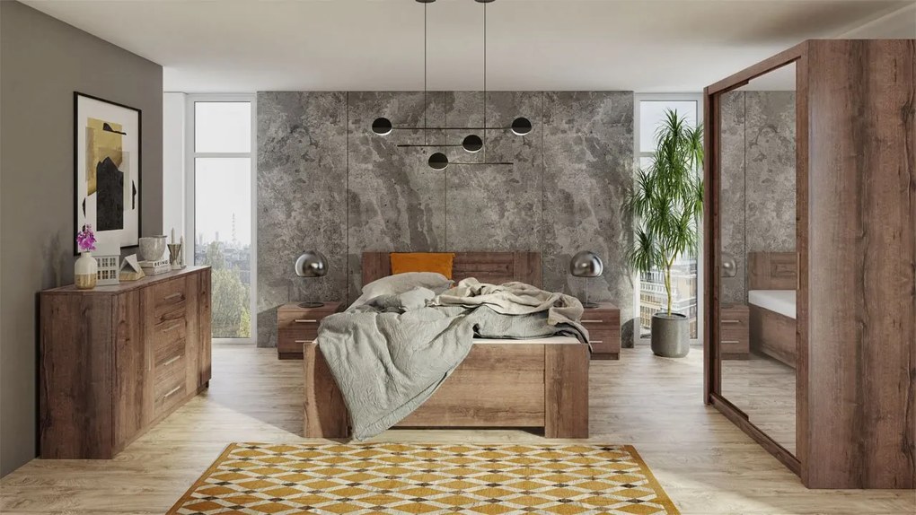 Spálňa Kler II, Farby: biela / biely + ekokoža soft 011 pik