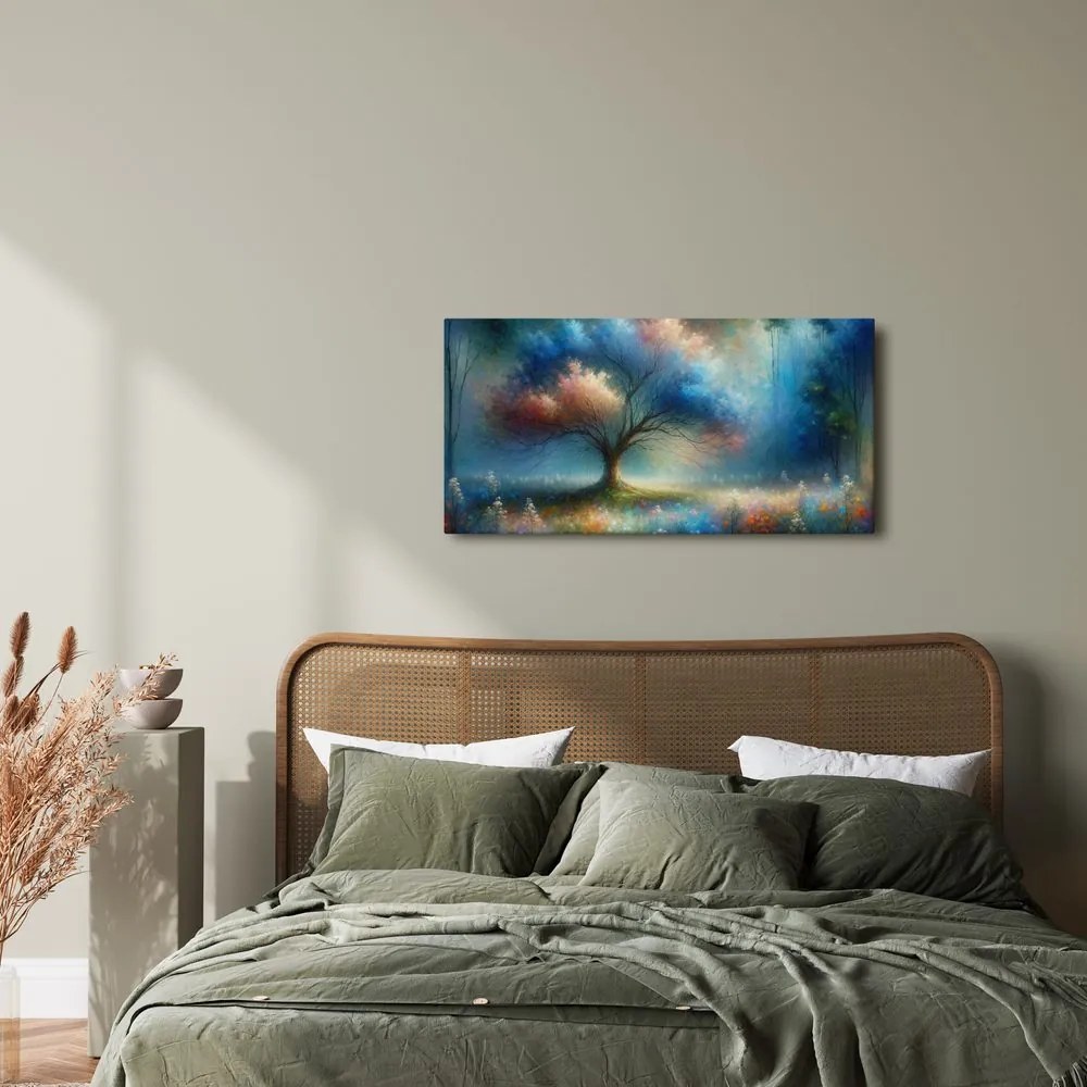 Obraz mystický strom života s kvetmi