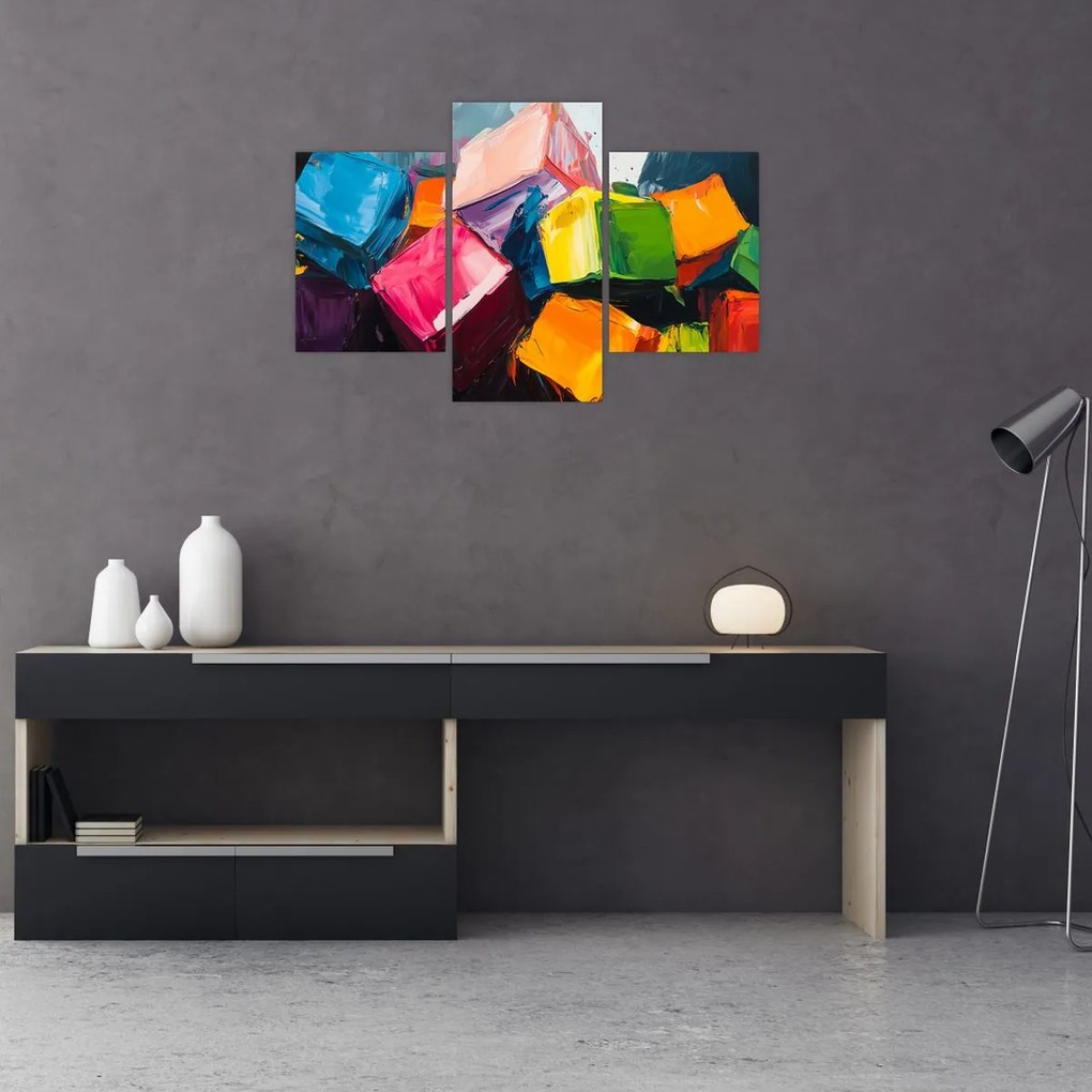 Obraz - Farebné kocky (90x60 cm)
