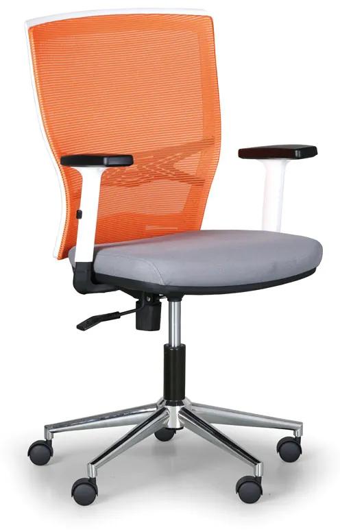 Kancelárska stolička HAAG 1+1 ZADARMO, oranžová / sivá