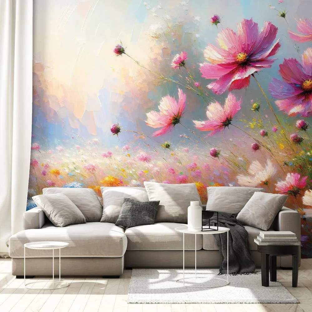 Tapeta farebné lúčne kvety v rozkvete