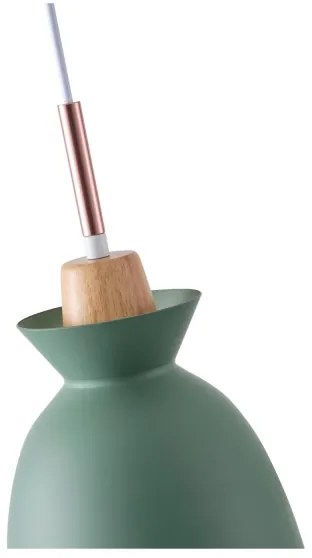 Luster na lanku 1xE27/15W/230V zelená pr. 19,5 cm