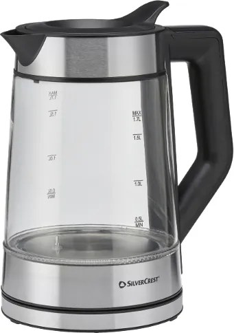 Silvercrest®  Sklenená rýchlovarná kanvica s digitálnym displejom Premium  (100395446)