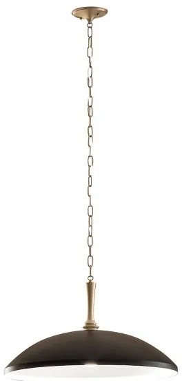 Kichler KL-DELAROSA-P-BK - Luster na reťazi DELAROSA 1xE27/60W/230V čierna/mosadz