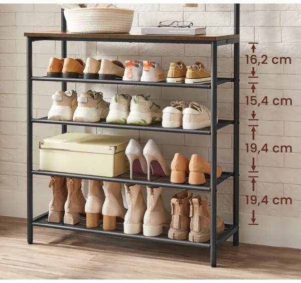 Stojanový vešiak NAVOR hnedá/čierna