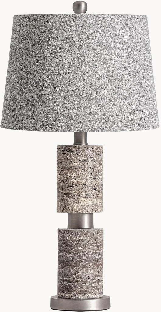 Travertínová stolová lampa Xilka
