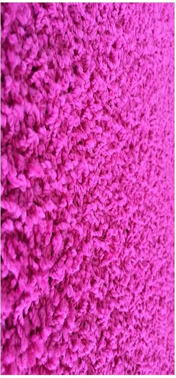 Vopi koberce Běhoun na míru Color Shaggy růžový - šíře 90 cm s obšitím