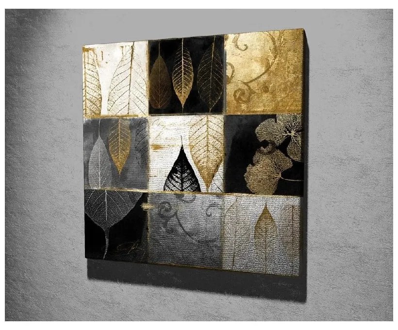 Obraz na plátne Golden Leaves, 45 × 45 cm