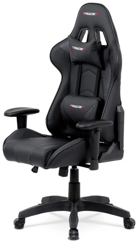 Herná stolička ERACER F03 – ekokoža, čierna