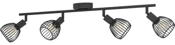 Eglo 901042 - Bodové svietidlo SONNINO 4xE14/40W/230V čierna