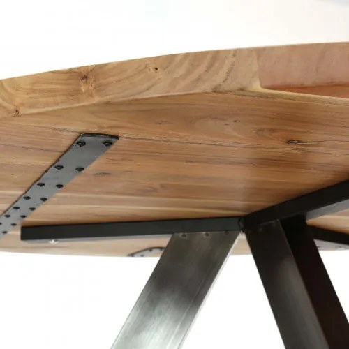 Jedálenský stôl 20-61 Ø120cm Acacia natural - Komfort-nábytok