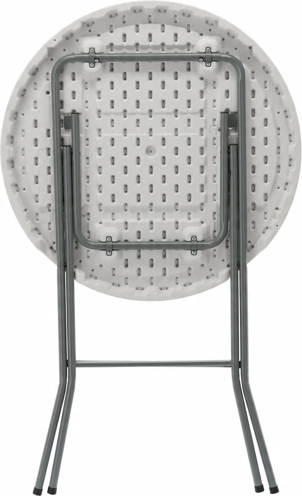 CH Okrúhly skladací stôl 80x110 cm - biela