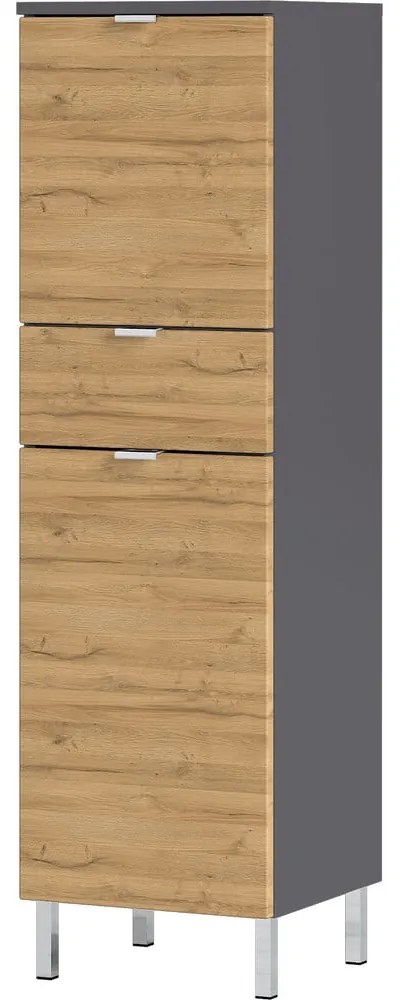 Skrinka s dubovým dekorom Germania Mauresa, výška 120 cm