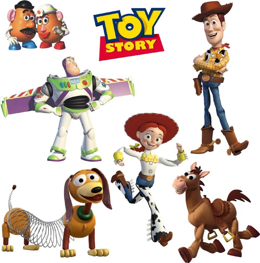 60x120cm Toy Story - textilná nálepka na stenu