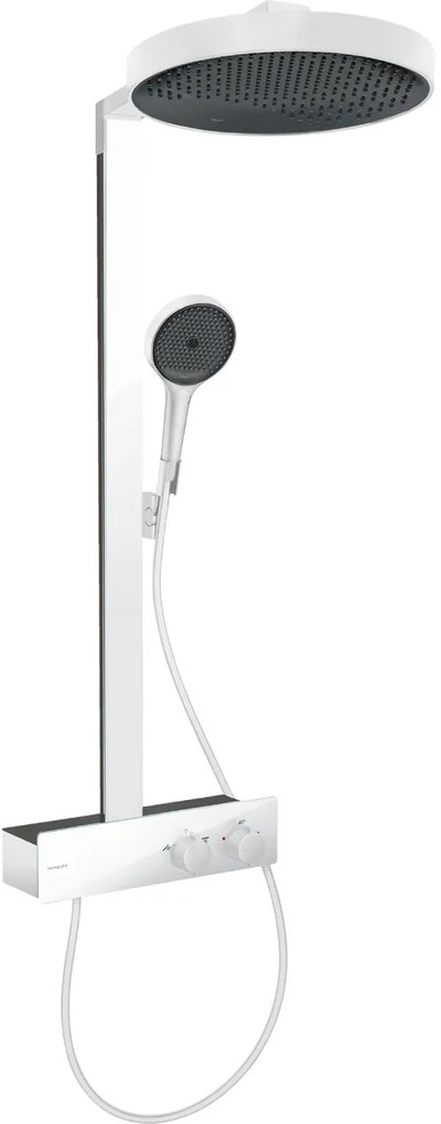 Hansgrohe Rainfinity, Showerpipe 360 1jet s termostatom ShowerTablet 350, biela matná, HAN-26853700