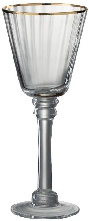 Pohárik na biele víno so zlatou linkou Rim - Ø 9,5*24 cm
