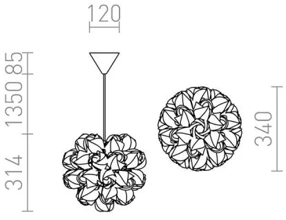 RED - Design Rendl - R12384 - Luster na lanku COCO 1xE27/28W/230V