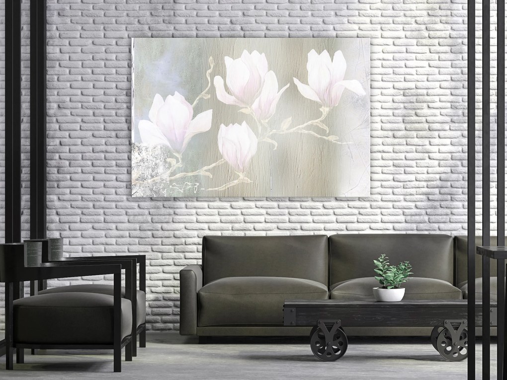 Artgeist Obraz - White Magnolias (1 Part) Wide Veľkosť: 60x40, Verzia: Premium Print