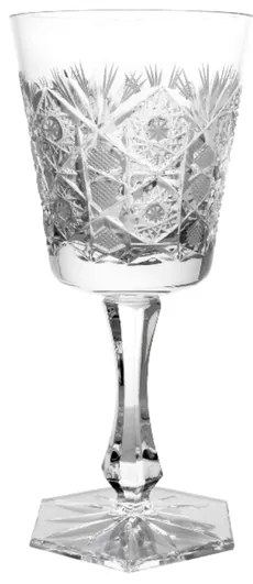 Bohemia Crystal Ručne brúsený pohár na víno Razno 180 ml (sada 6 kusov