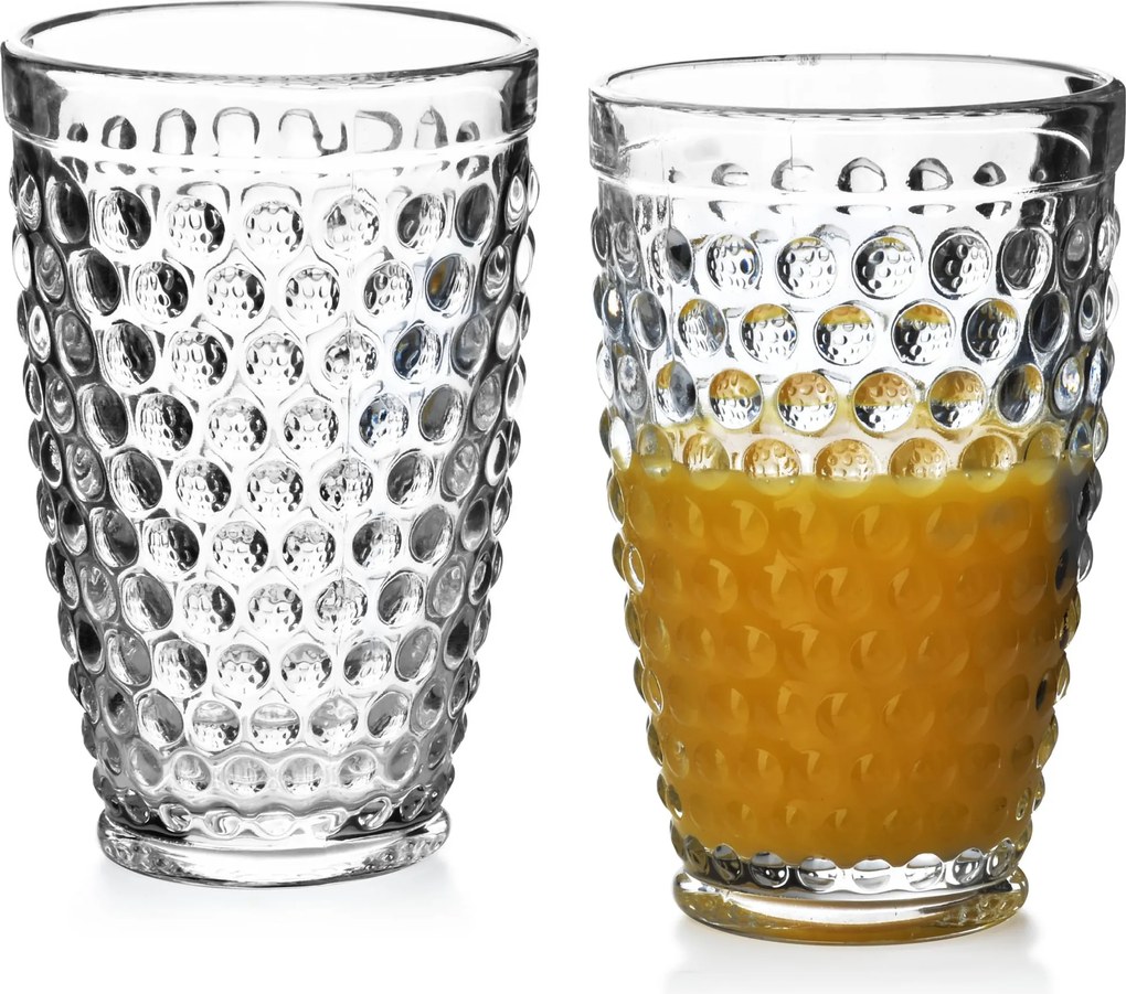 Sada 6 pohárov ELISE DOTS 380 ml číra
