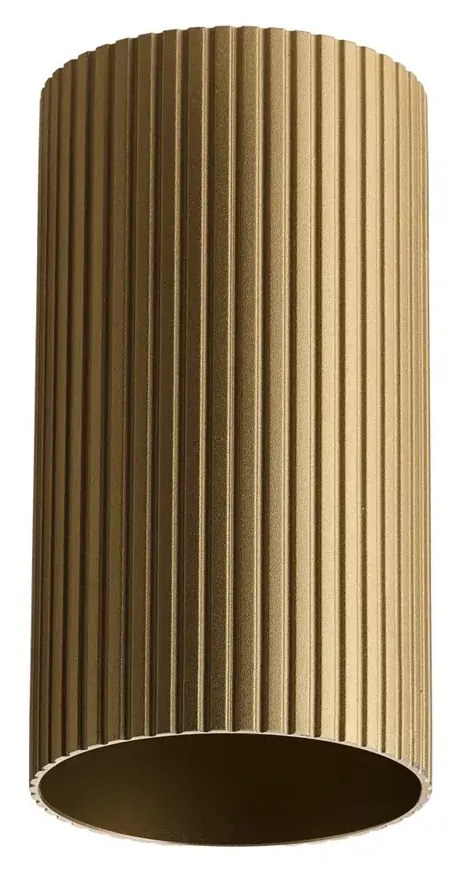 Minimalistické bodové svietidlo Lucas Ribbed Tube 10 zlatá