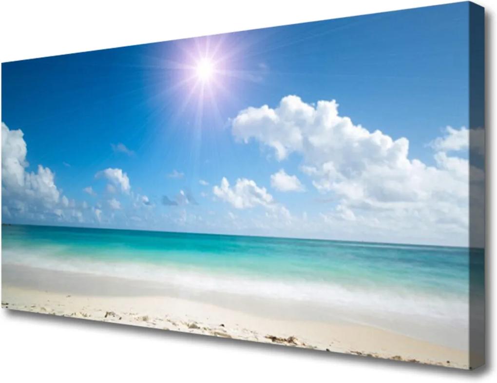 Obraz na plátně Moře pláž slunce krajina