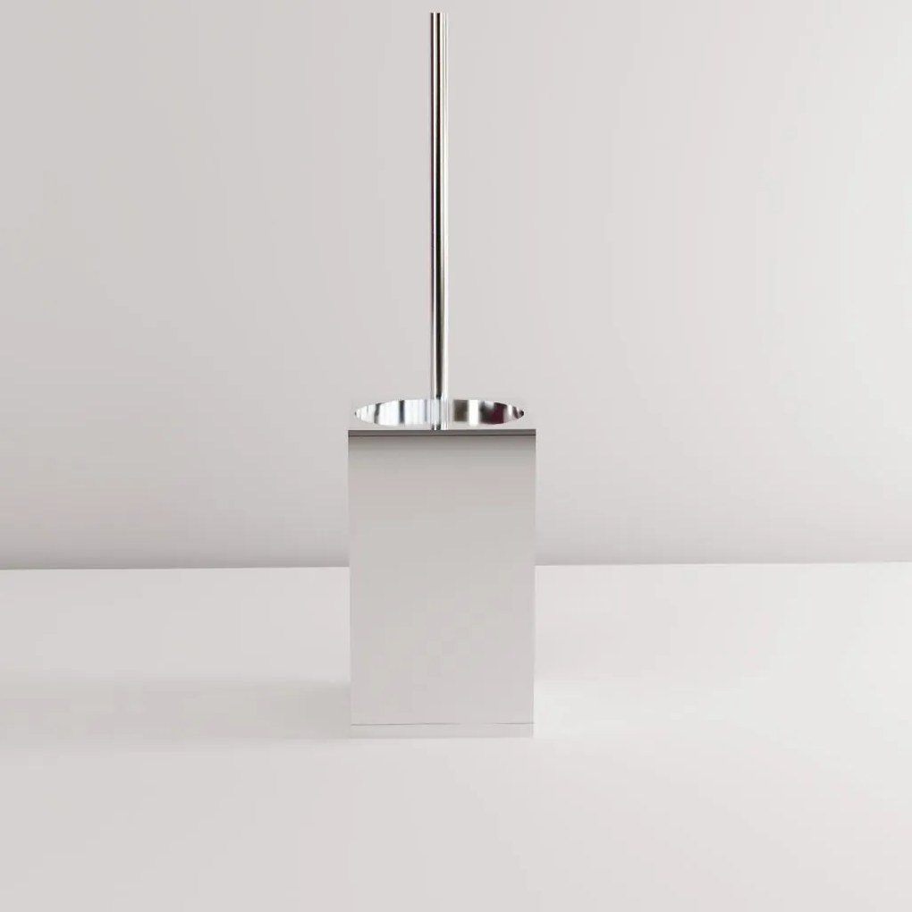 Rea Til, kovový stojan na WC s kefou, chrómová, REA-88094