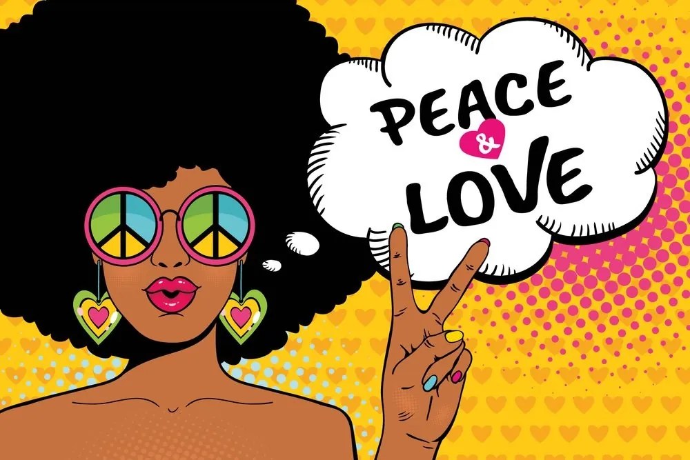 Tapeta život v mieri - PEACE & LOVE - 150x100