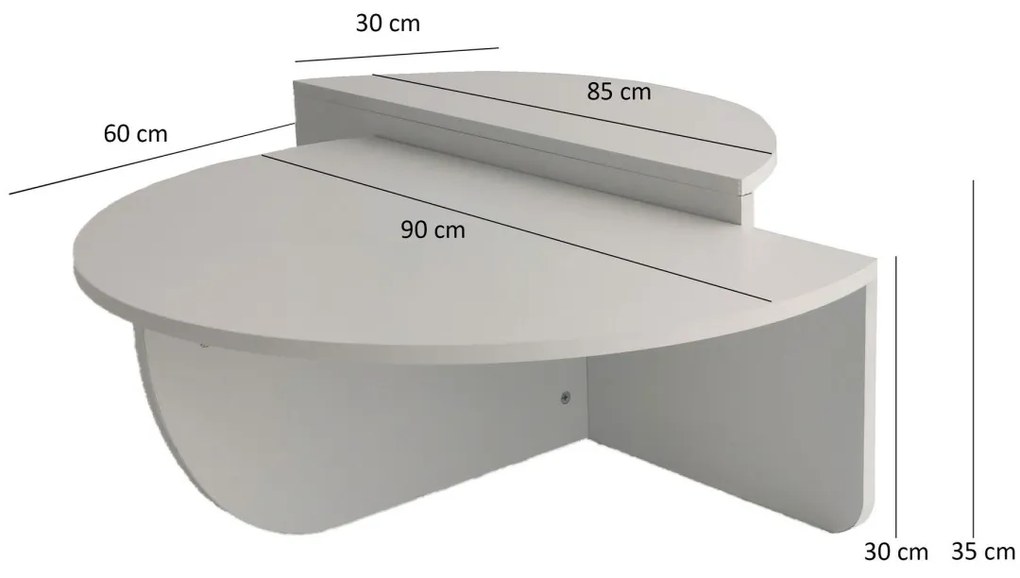 Konferenčný stolík Pódium vlašský orech