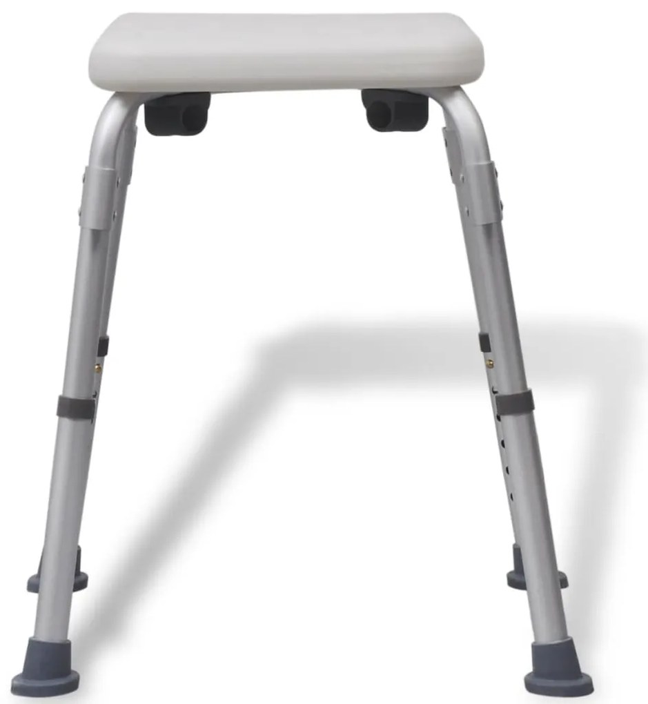 Sprchovacia stolička, hliník, biela