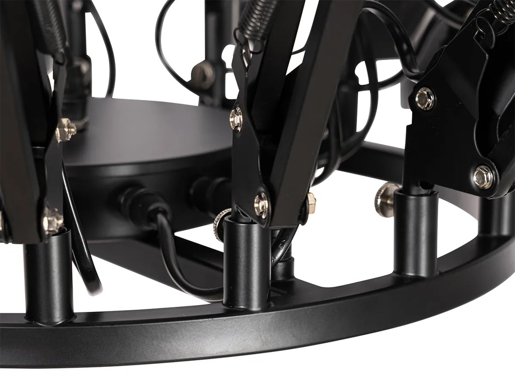 Inteligentné závesné svietidlo čierne 16-svetiel nastaviteľné vrátane 16 Wifi A60 - Hobby Spinne