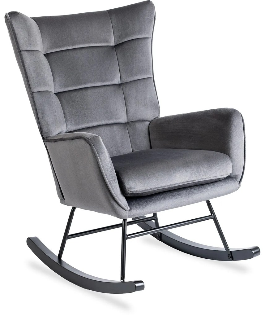 Čalúnené hojdacie kreslo JACKSON sivé