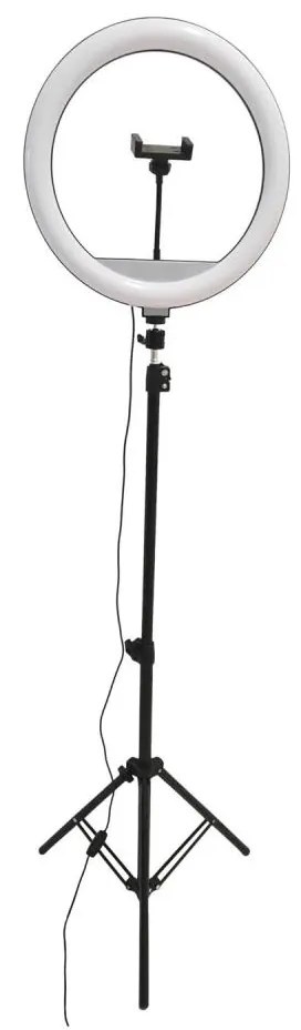 Polux LED Stmievateľná lampa so statívom a držiakom na vlogovanie LED/15W/5V 2700-6500K 327598