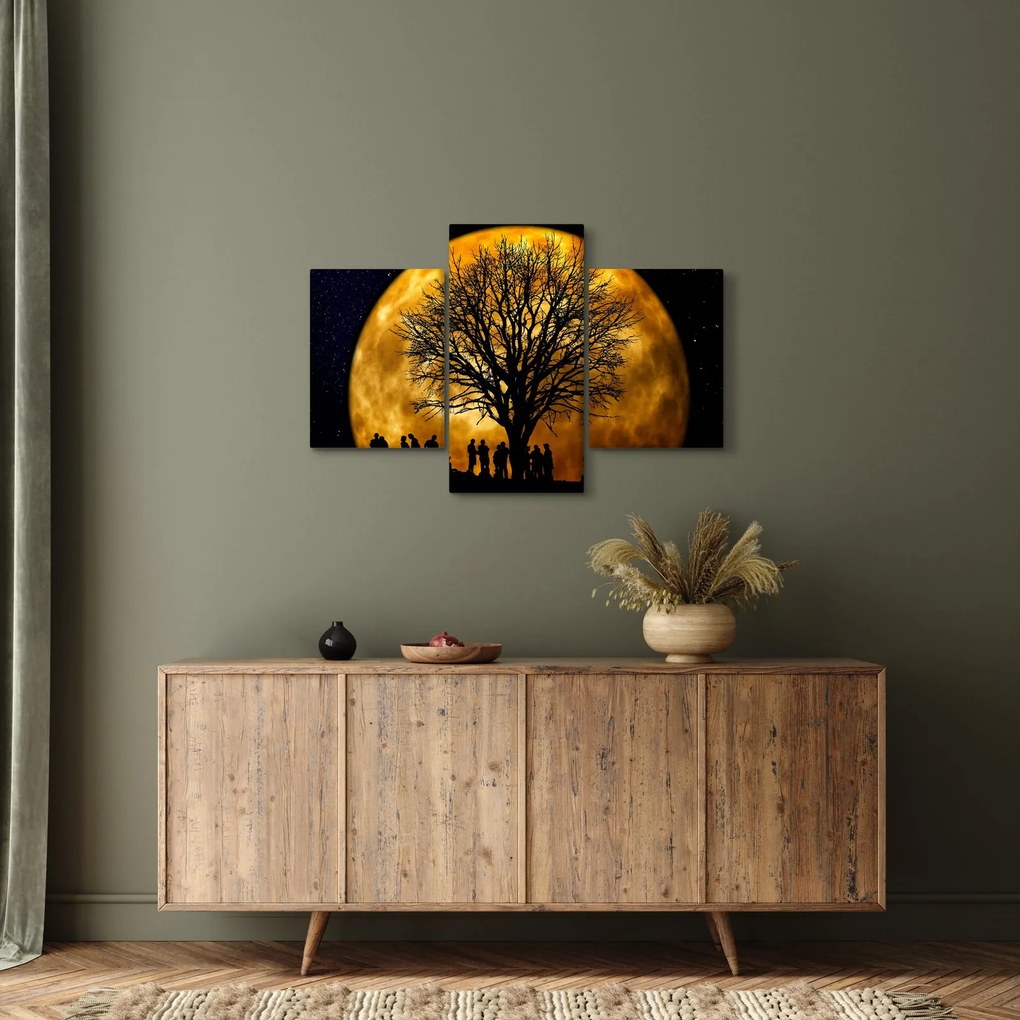 Obraz mesiace a siluet (90x60 cm)