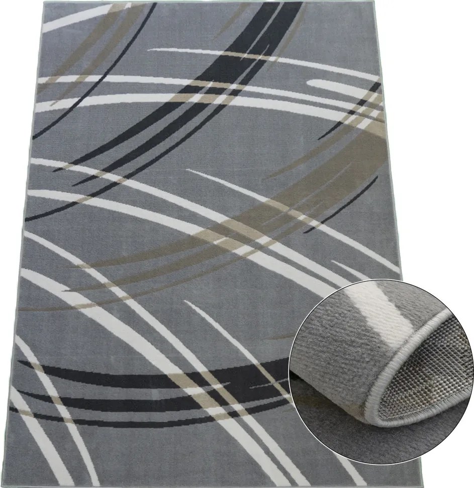 BE Koberec Lotus 9304 GREY – sivý obdĺžnikový Rozmer: 180x260 cm