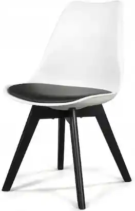 Bestent Jedálenské stoličky 4ks bielo-čierne škandinávsky štýl Dark-Basic |  BIANO