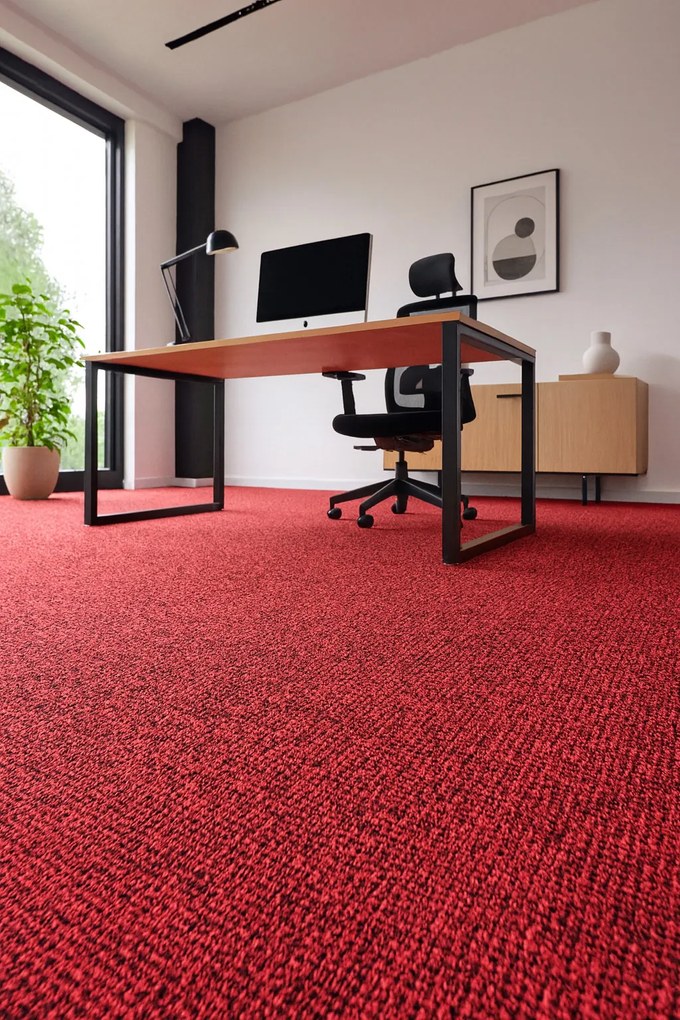 AKCIA: 180x800 cm Koberec metráž Mammut 8056 červený, šíře, červená, ab (mriežka), chodba / predsieň