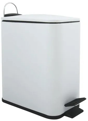 Spirella pedálový odpadkový kôš ERIK matná biela oceľ 5 L 10.20496