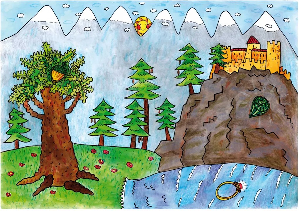 MARIONETINO – Zadná scéna Zámok / Zámocká komnata (2 motívy)