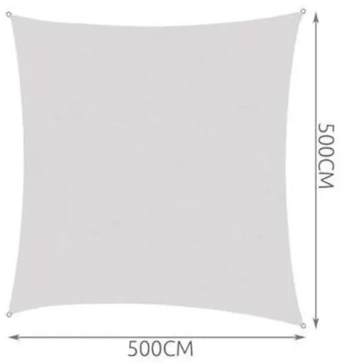 Tieniaca plachta štvorec 5m 10188 sivá 220g/m