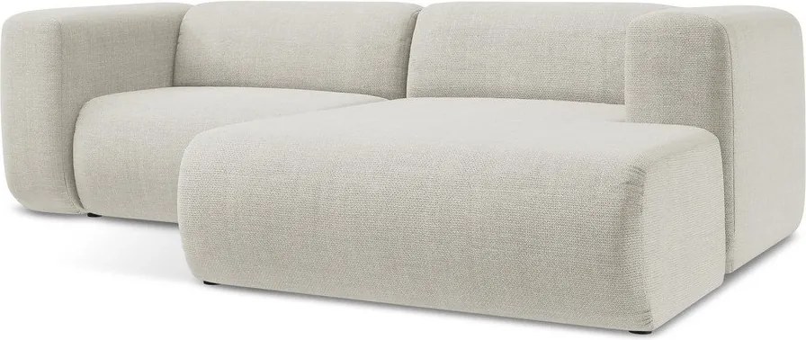 Béžová rohová pohovka (pravý roh/s leňoškou) Ekahi – Makamii