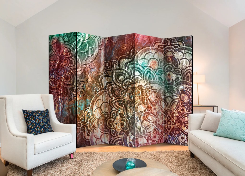 Artgeist Paraván - Mandala: Copper Garden II [Room Dividers]