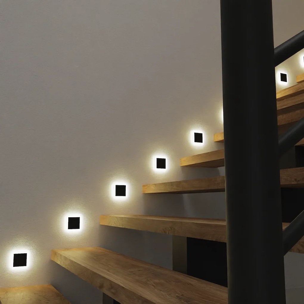 Schodiskové LED svietidlo Evo, 1x LED 0,6w, 3000k, b
