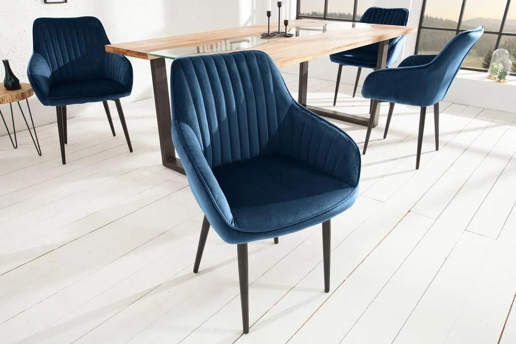 Dizajnová stolička Esmeralda, kráľovská modrá - Otvorené balenie - RP