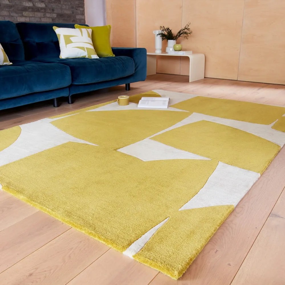 Okrovožltý ručne tkaný koberec z recyklovaných vlákien 200x290 cm Romy – Asiatic Carpets