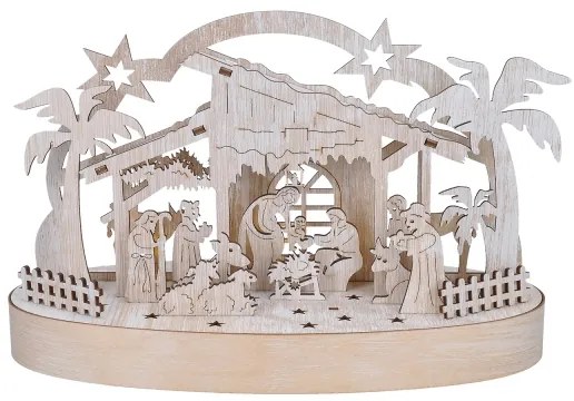 Solight 1v275 - LED Vianočná dekorácia LED/2xAA/teplá biela betlehém