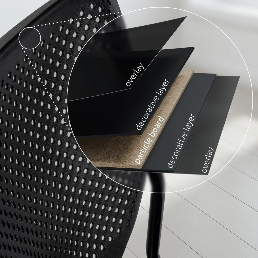 Stolička Kaber - čierna/čierna